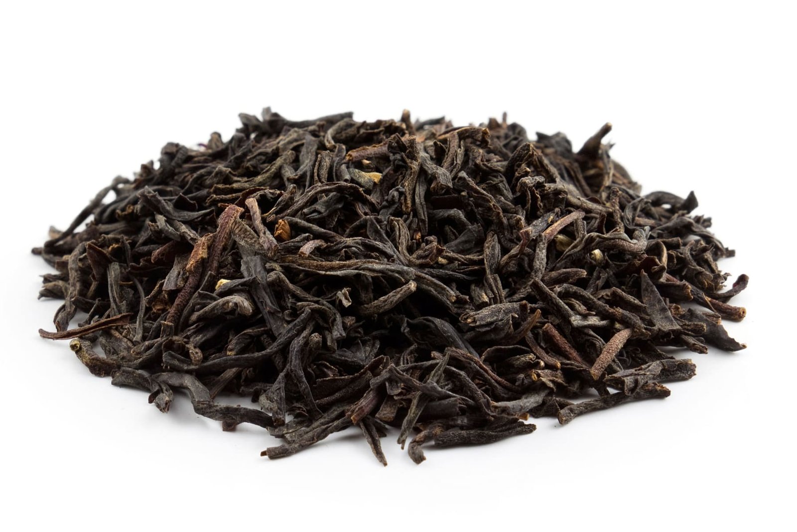Close-up texture of Assam black tea leaves